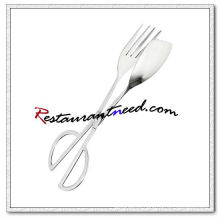 C404 10 Aço Inoxidável Uma Fork Side Fork Scissor Food Tong